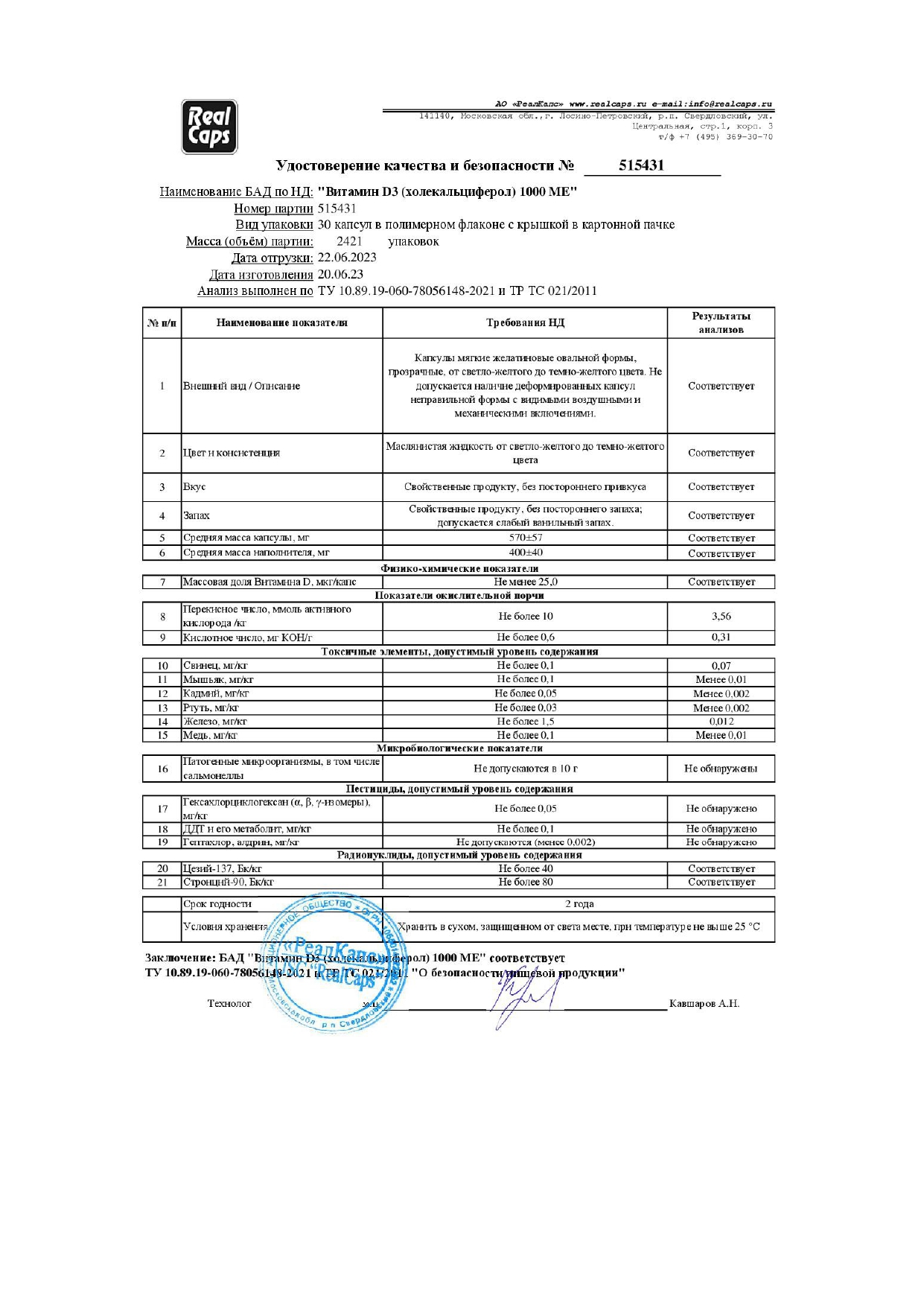 Паспорт №062023